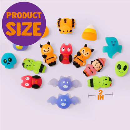 24 Glow-in-the-Dark Halloween Mochi Squishy Toys