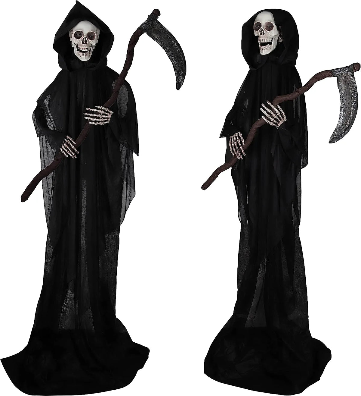 64.5in Animated Standing Grim Reaper for Halloween