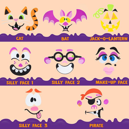 16-Piece Foam Halloween Pumpkin Decorating Craft Kit