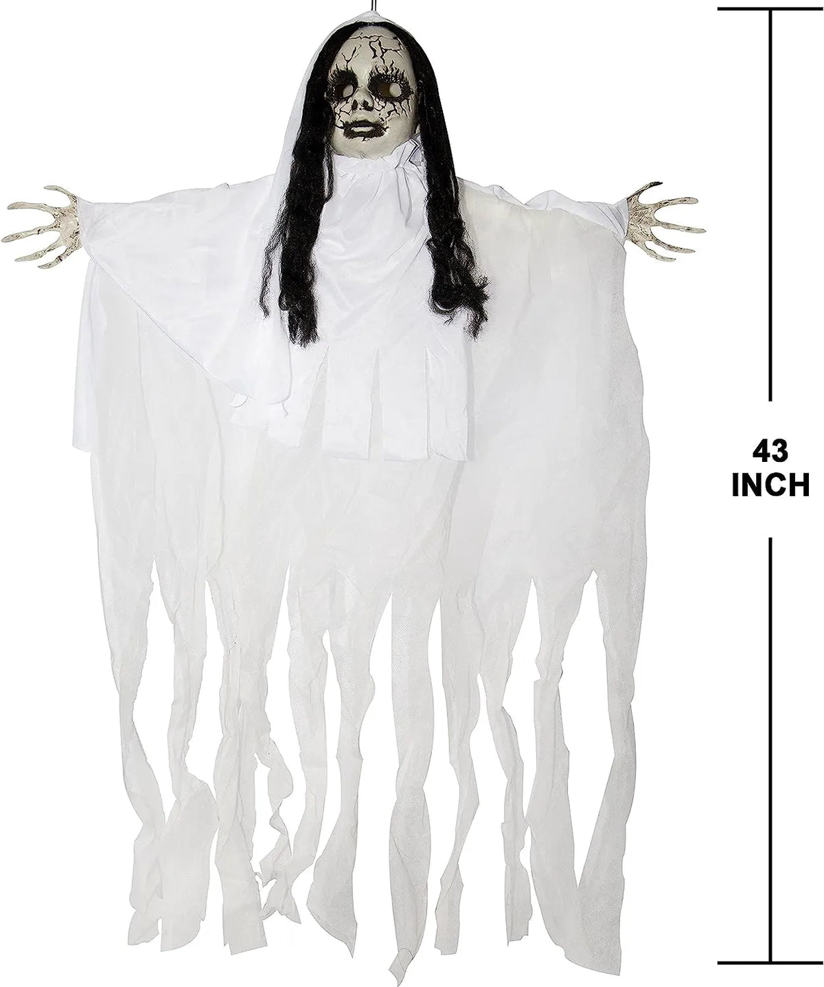 43-Inch Ghost Girl with Light-Up Head