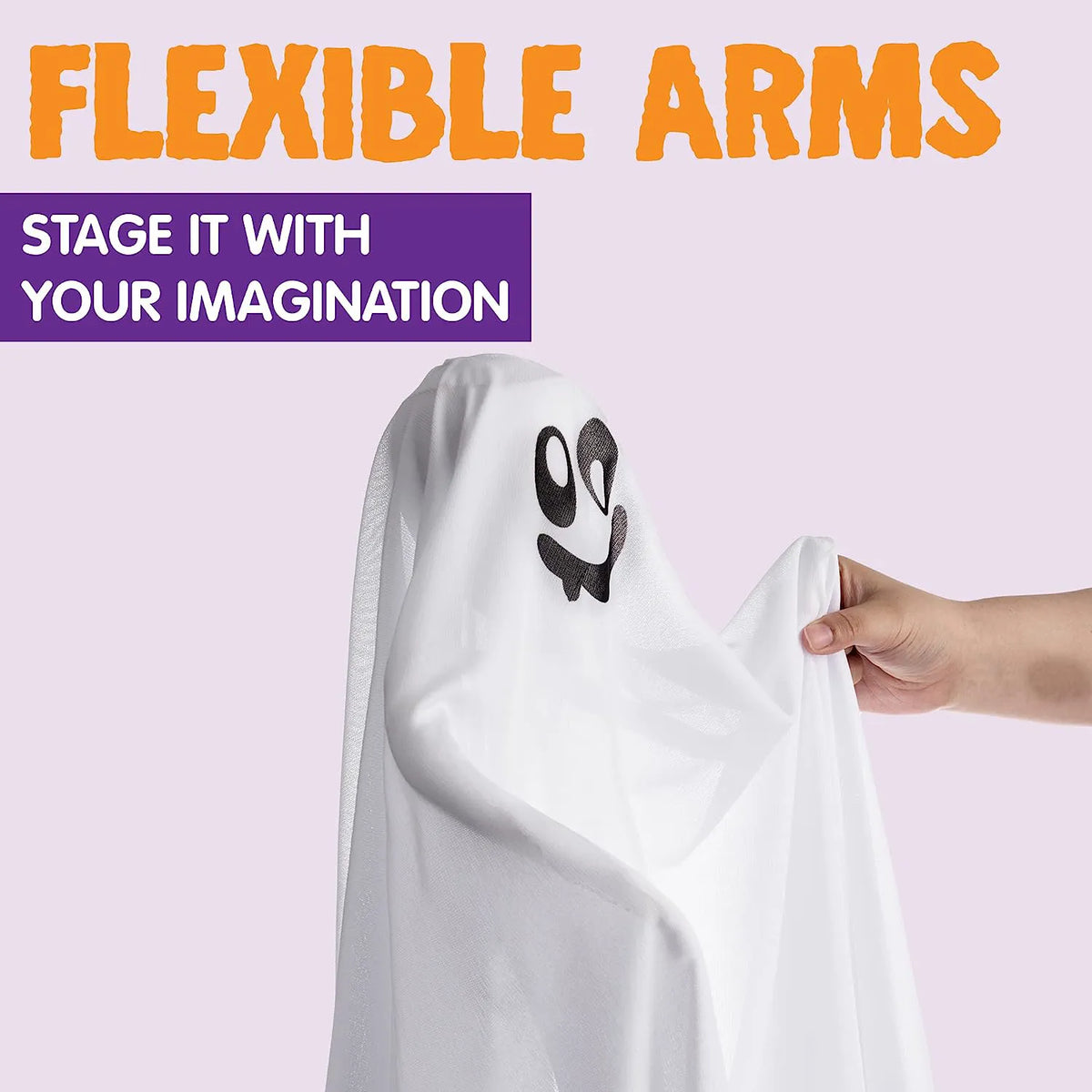 2 Pack Light-Up Hanging White Ghosts 35.4 Inches