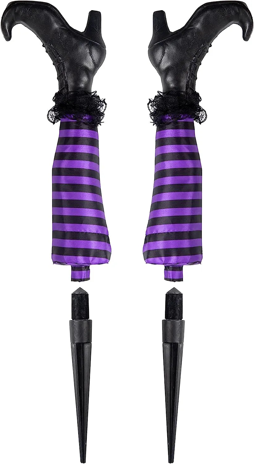2 Pcs Halloween Light Up Witch Legs, Purple