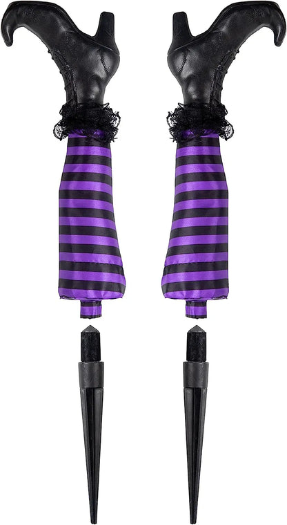 2 Pcs Halloween Light Up Witch Legs, Purple