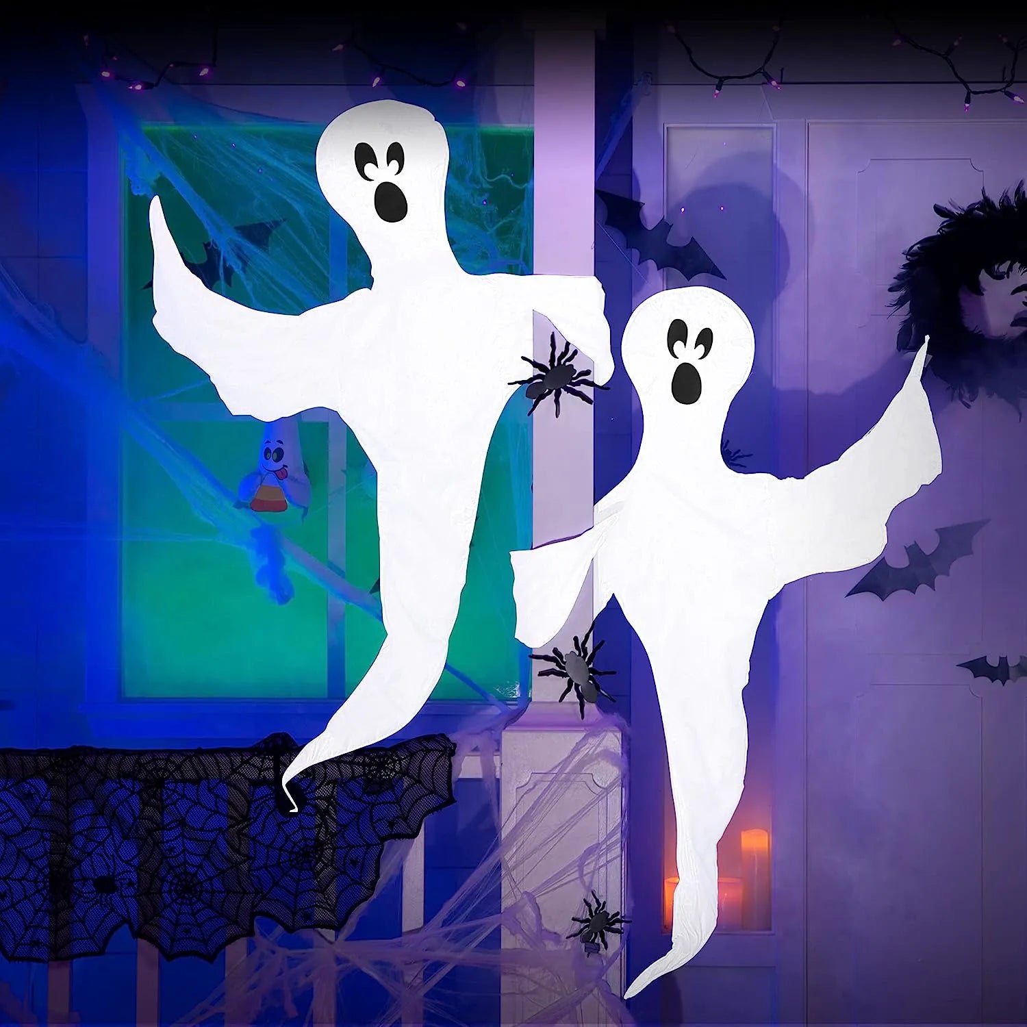 2Pcs Ghost Tree Wrap Decoration, 53in