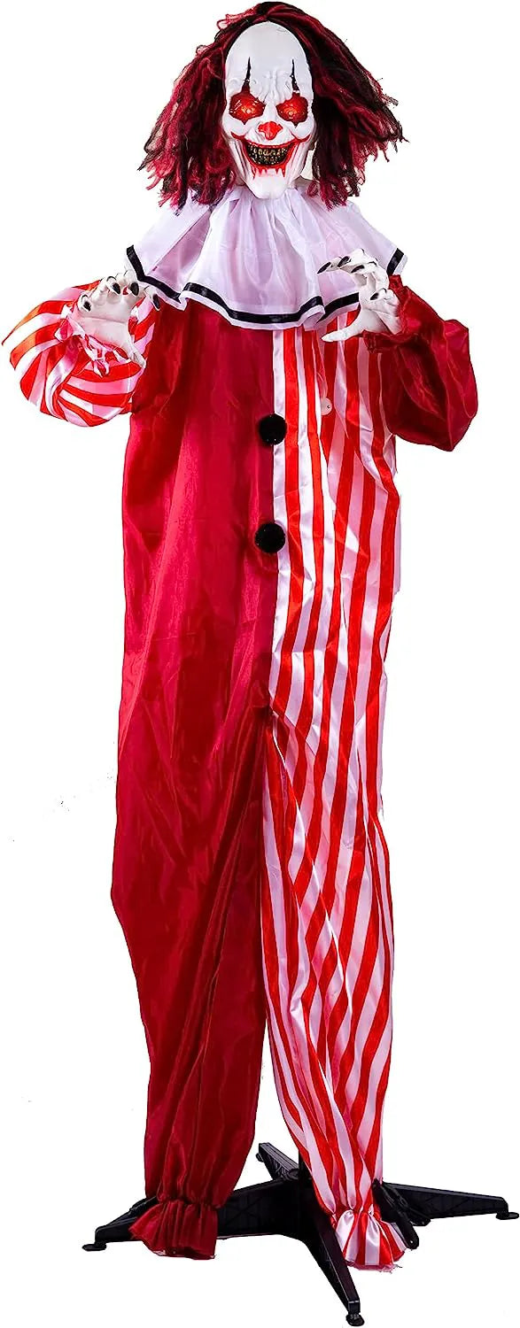 68-Inch Halloween Scary Clown Standing Decoration