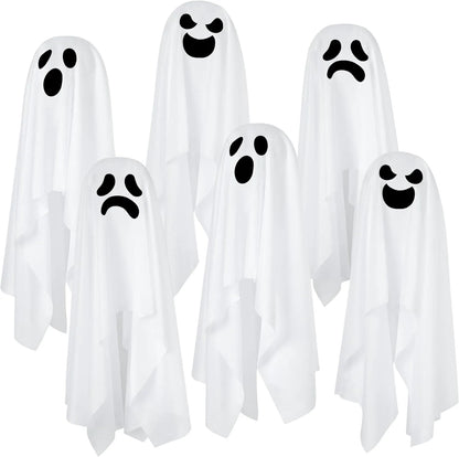 6-Pack Hanging Ghosts Halloween Decorations for Outdoor Use