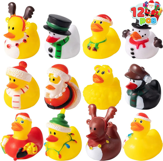 12 Pack Christmas Rubber Ducks