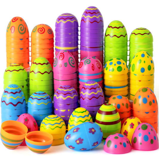 72 Pack 3.15 Inch Colorful Plastic Easter Eggs for Easter Egg Hunt