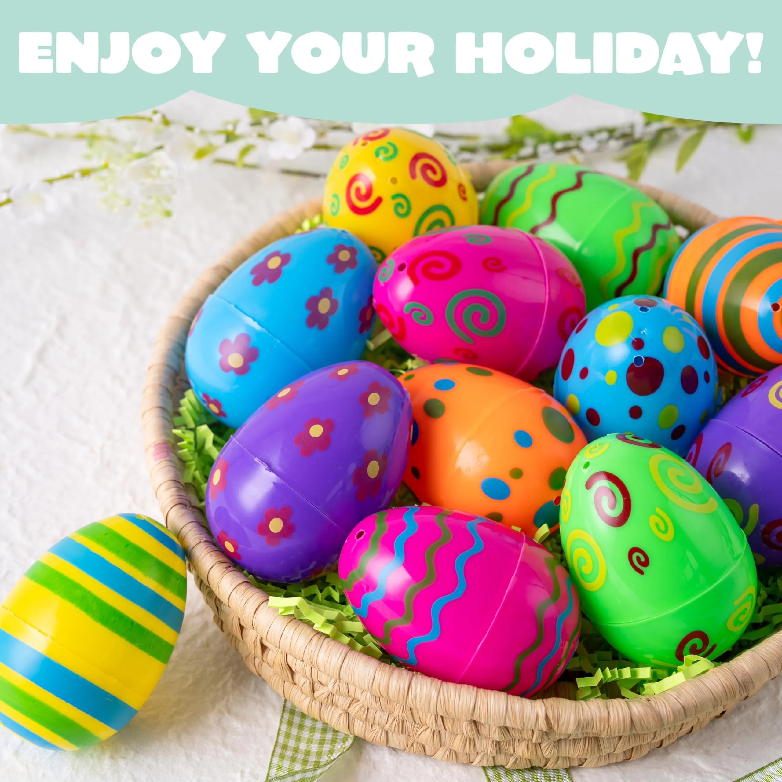 72 Pack 3.15 Inch Colorful Plastic Easter Eggs for Easter Egg Hunt