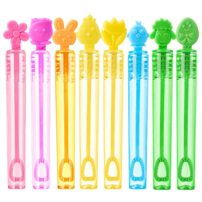 72-Pack Easter Mini Bubble Wands - 8 Assorted Colors, 9 Styles