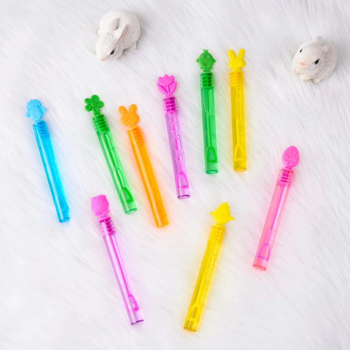 72-Pack Easter Mini Bubble Wands - 8 Assorted Colors, 9 Styles