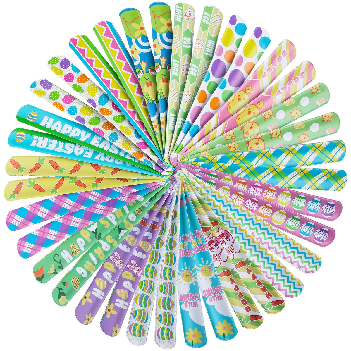 72-Pack Easter Slap Bracelets