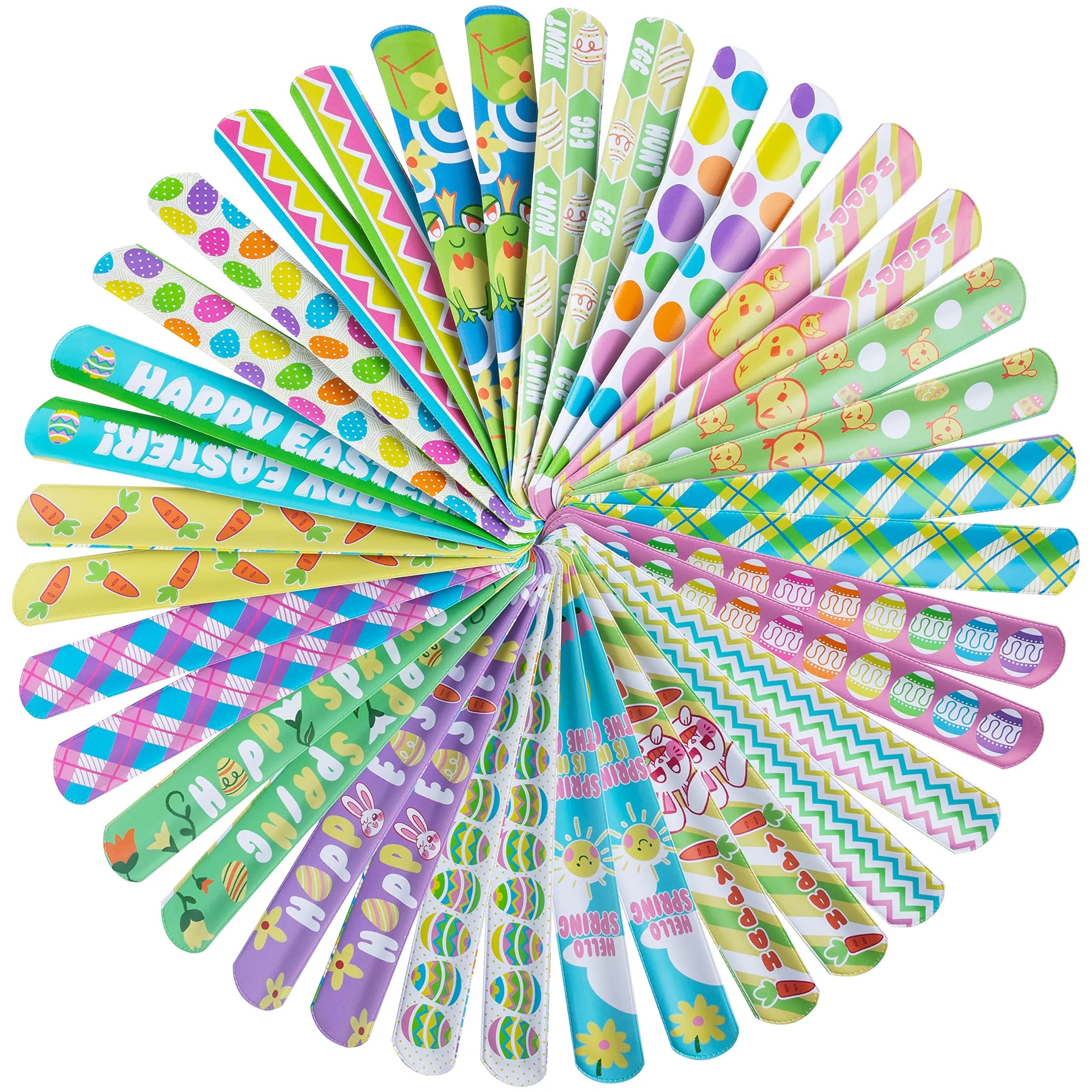 72-Pack Easter Slap Bracelets