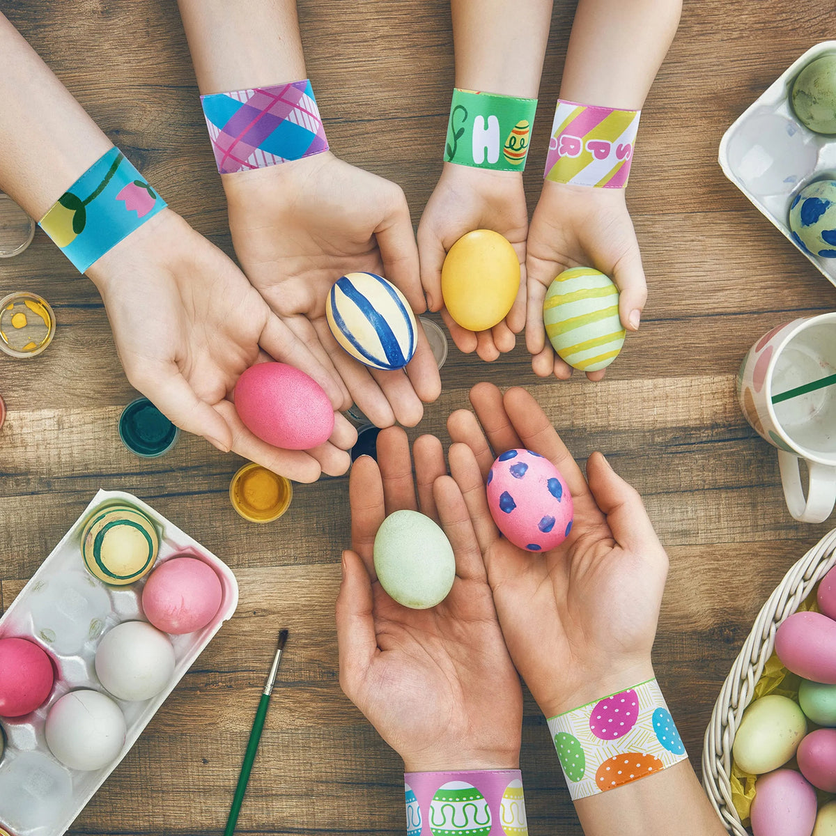 72-Pack Easter Slap Bracelets
