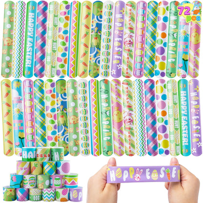 72-Pack Easter Slap Bracelets