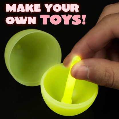 72 Glow-in-the-Dark Easter Eggs with Mini Glow Sticks for Kids Party Favors