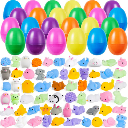 72-Pack Squishy Toys Filled Easter Eggs