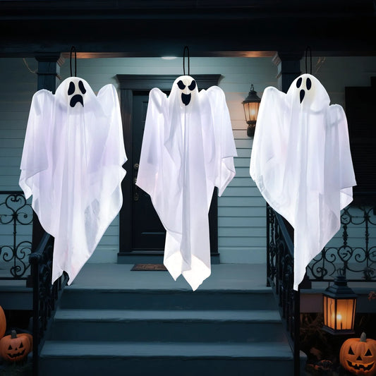 27.5" Halloween Hanging Ghost Decoration for Outdoor Use