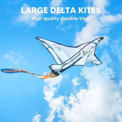 Spaceship Kite: Easy to Fly for Kids & Adults with 262.5 ft String