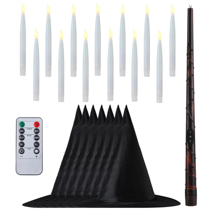 20-Pack Halloween Floating Candles with Witch Hat