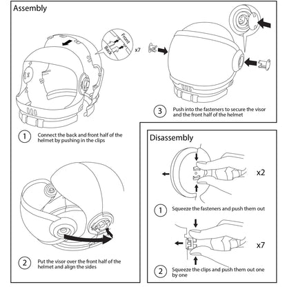 Kids Astronaut Helmet with Movable Visor