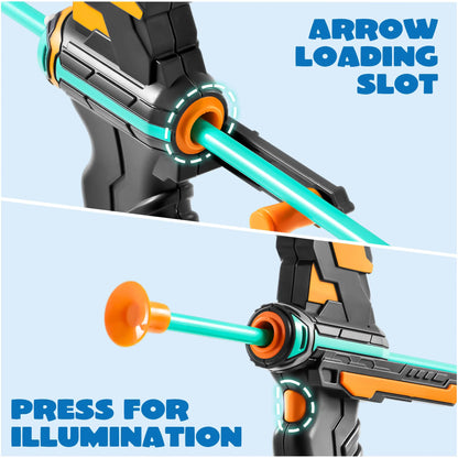 Kids LED Light Up Bow and Arrow Set - Aqua Blue