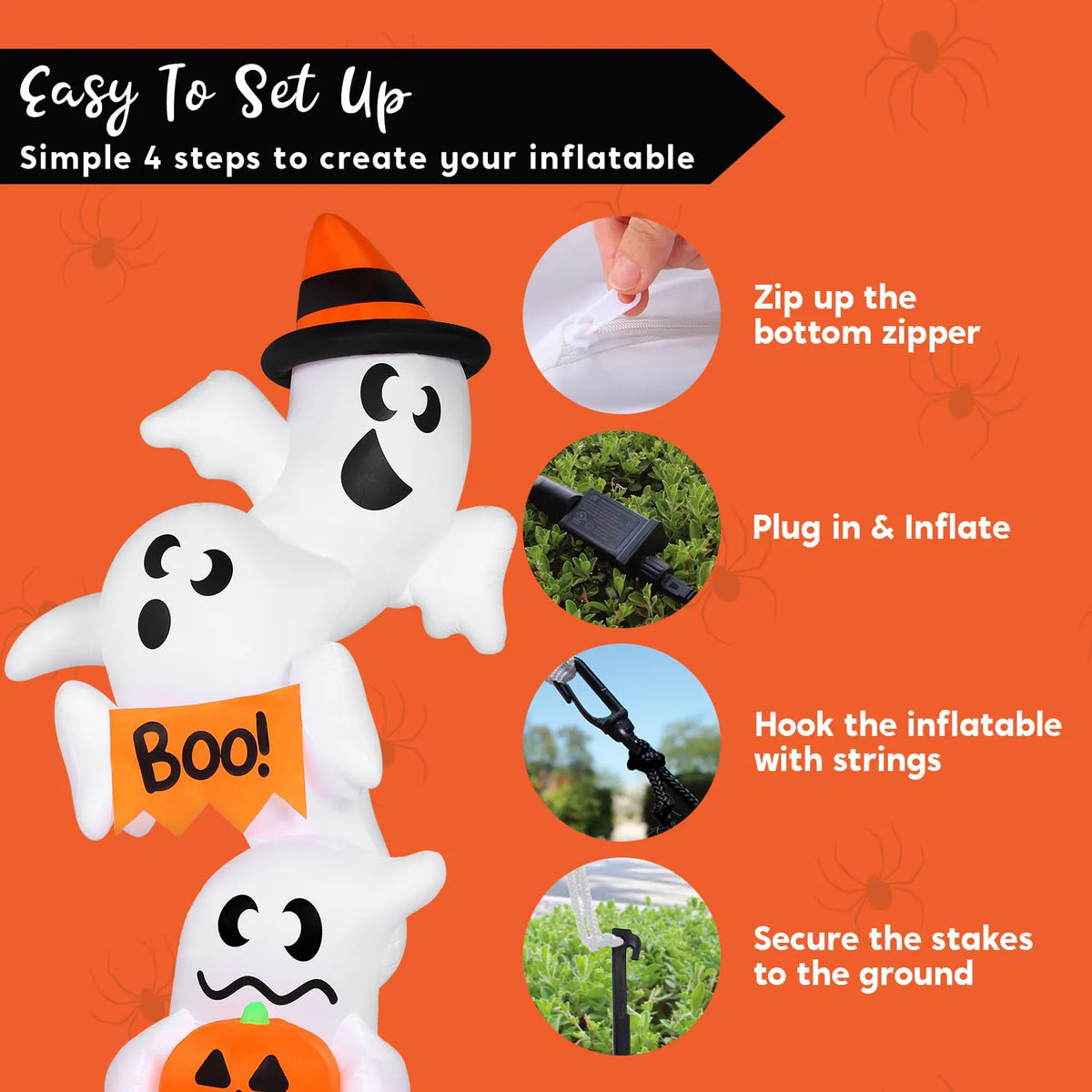 9ft Halloween Inflatable Ghost Outdoor Decoration