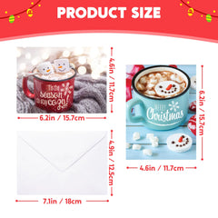 12 Christmas Greeting Cards with Envelopes
