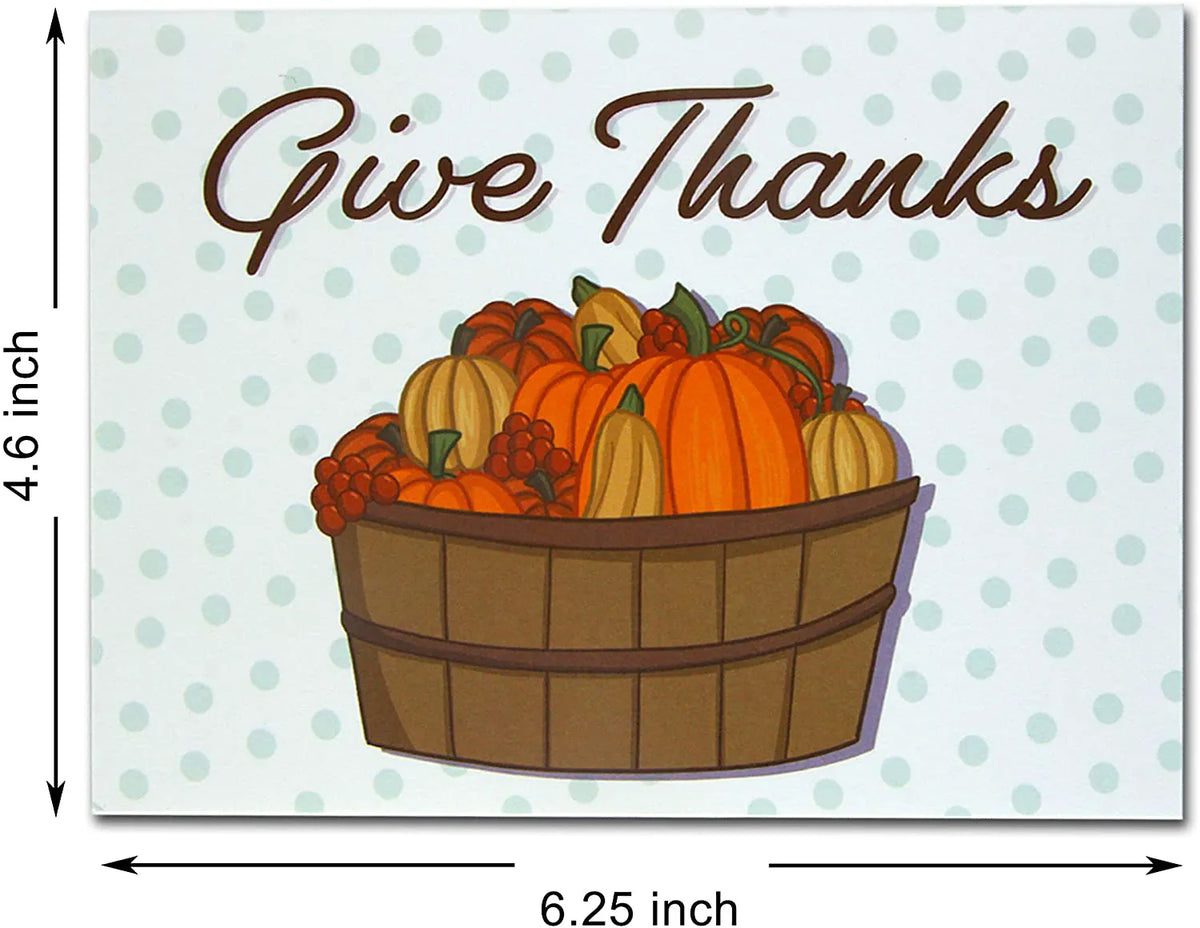36 Pumpkin Thanksgiving Greeting Cards