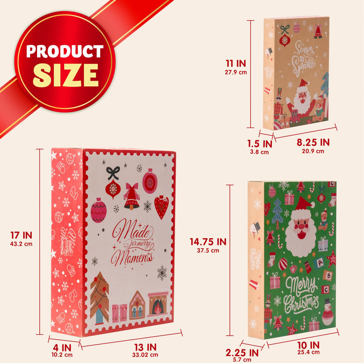 12-Pack Christmas Shirt Gift Boxes with Lids for Presents