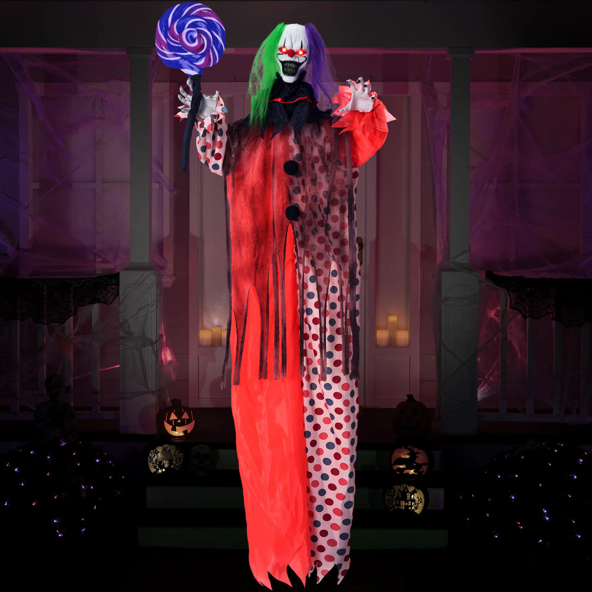 53" Halloween Hanging Clown Outdoor Decorations