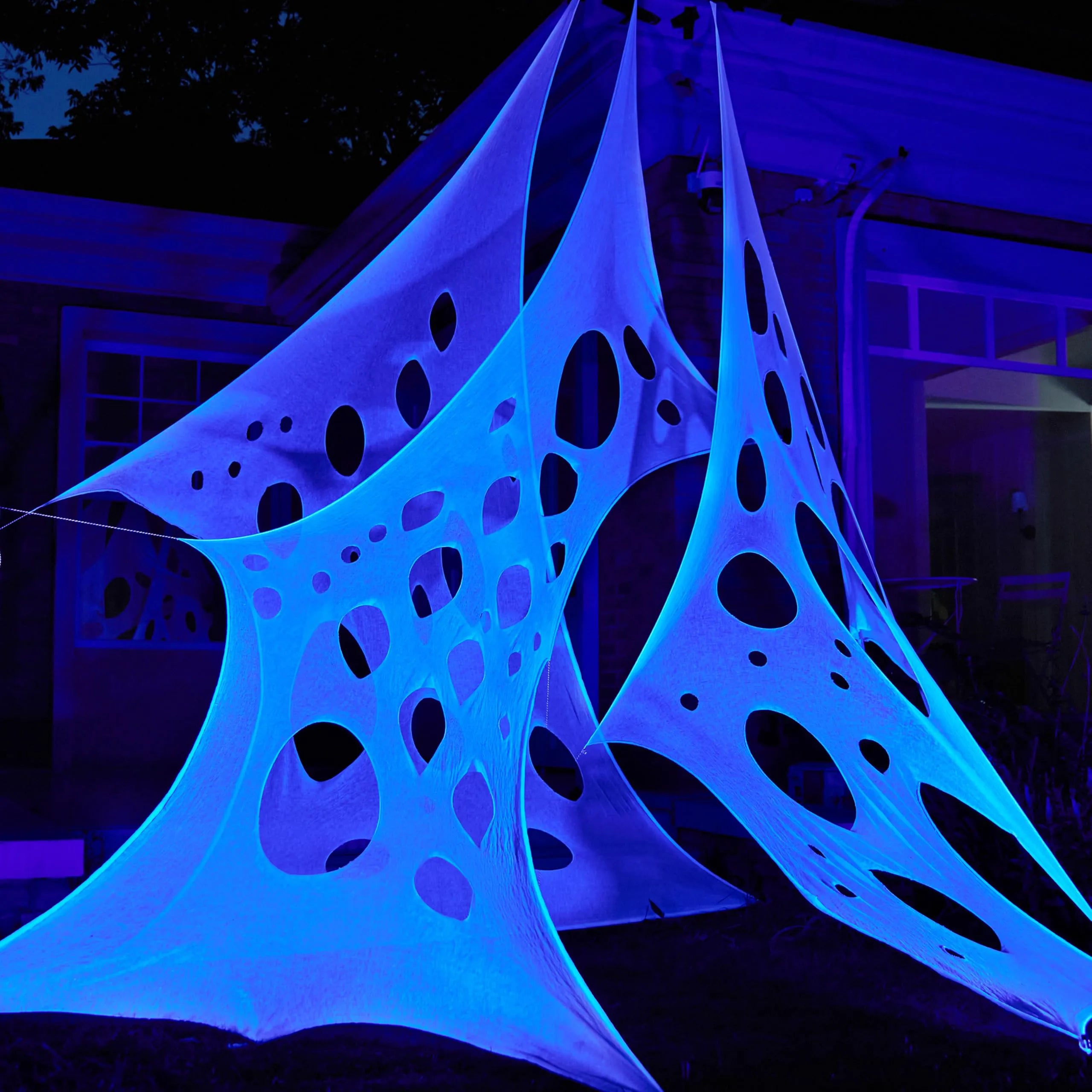 1000 sq ft Halloween Spider Web Decoration for Outdoor Use