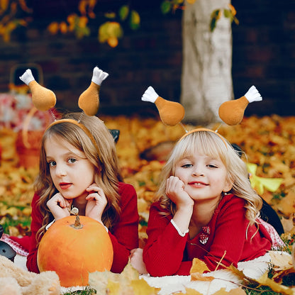 3-Pack Thanksgiving Turkey Leg Headband Accessories