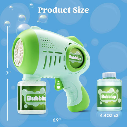 2-Pack Light-Up Automatic Bubble Guns with 4 Bottles of Bubble Solution