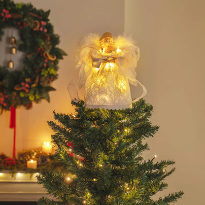 9-Inch Angel Christmas Tree Topper with Lights