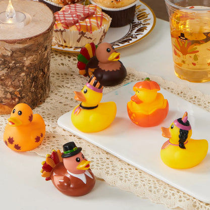 18PCS Thanksgiving Rubber Ducks for Kids & Toddlers