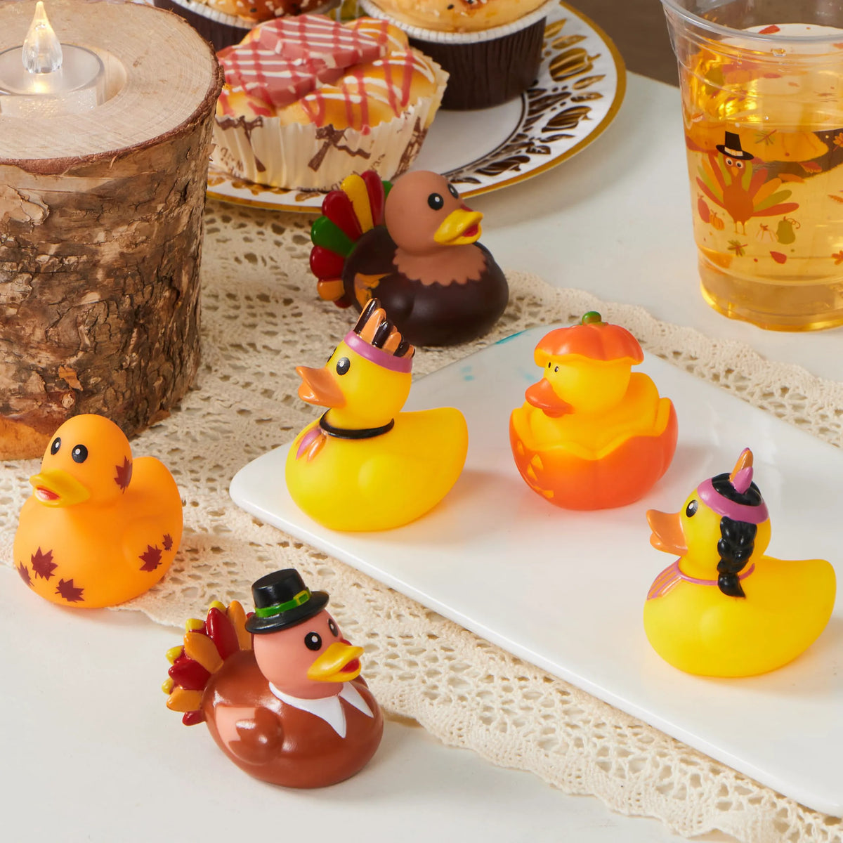 18PCS Thanksgiving Rubber Ducks for Kids & Toddlers