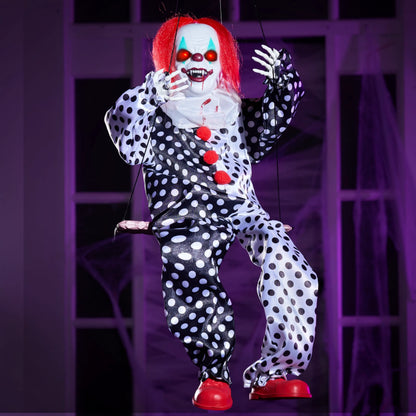 Swinging Animatronic Clown for Halloween