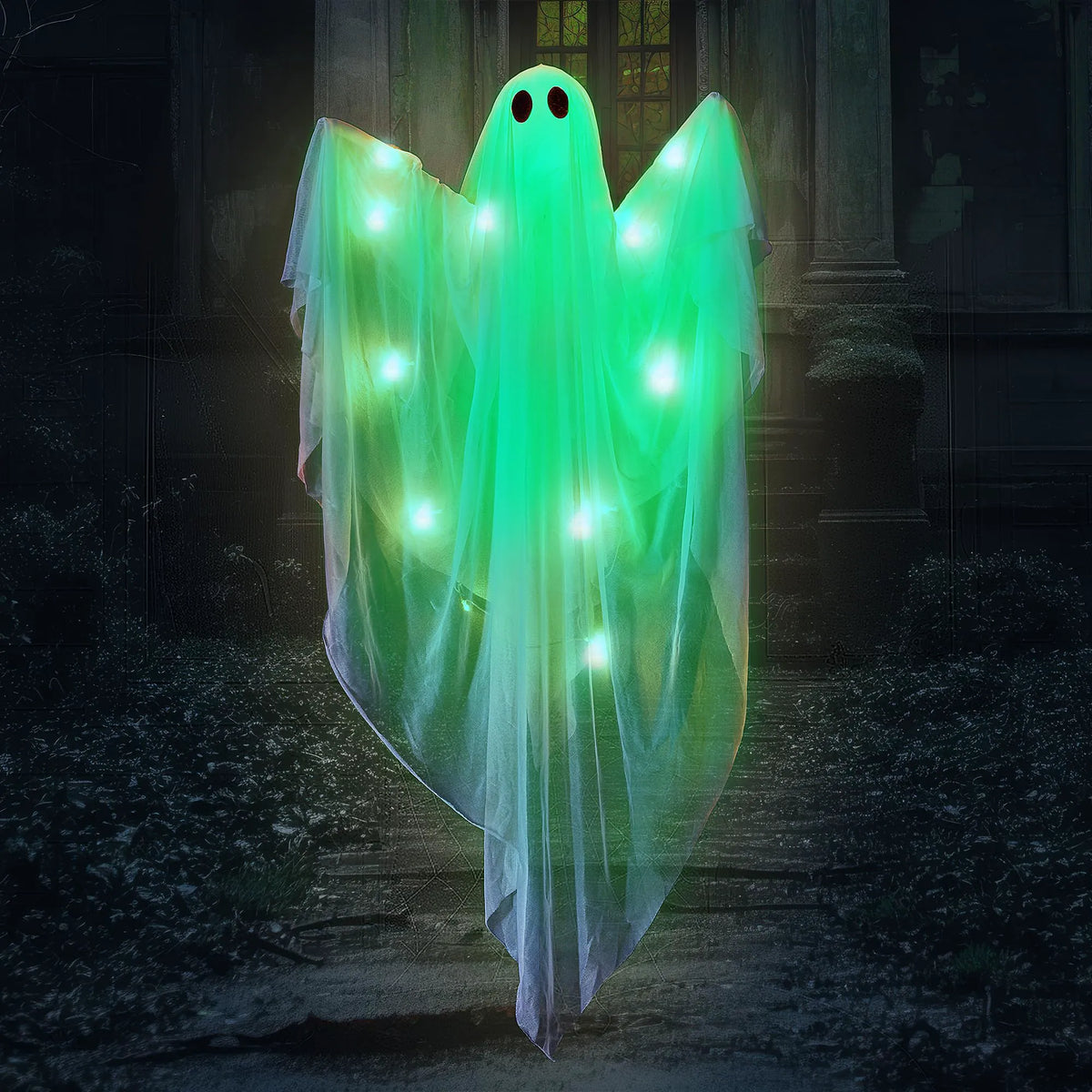 47-Inch Halloween Hanging Light-Up Ghost
