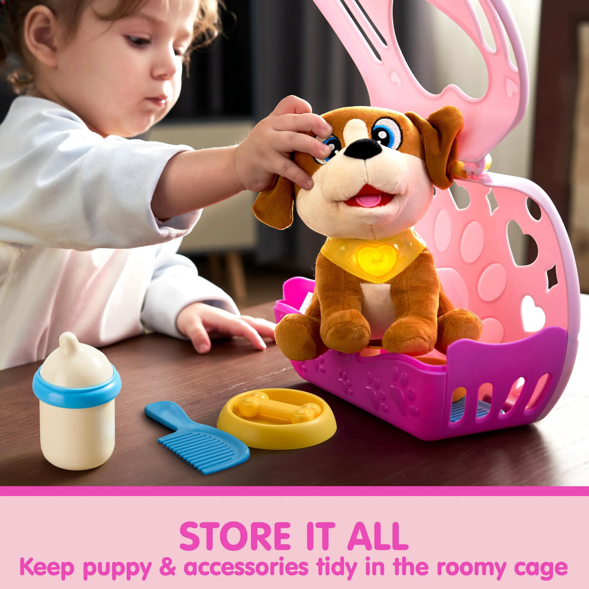 Puppy Play Toy with Carrier & Accessories for Toddlers