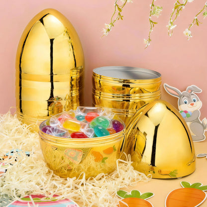 6 Gold Jumbo Easter Eggs (10 inches)