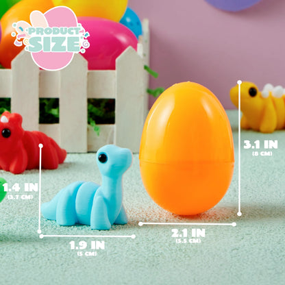 8 Prefilled Easter Eggs with Mini Dinosaur Toys