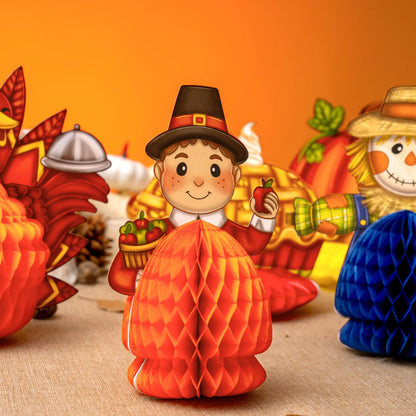 9-Piece Thanksgiving Honeycomb Decorations Set
