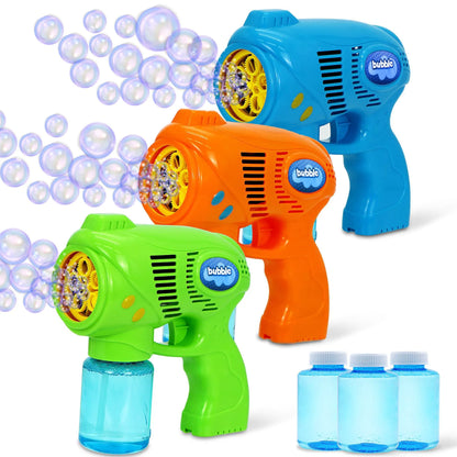 3 Bubble Gun Blasters (Blue, Green, Orange)
