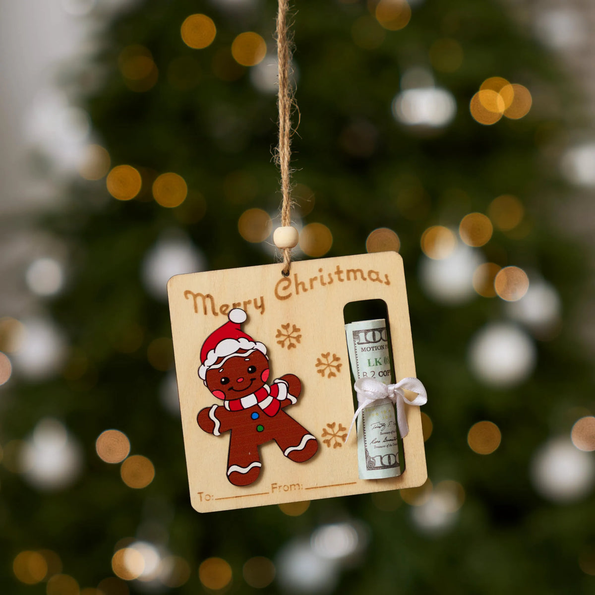 8 Christmas Money Holders for Cash Ornaments, Card Holder Display for Party Decorations