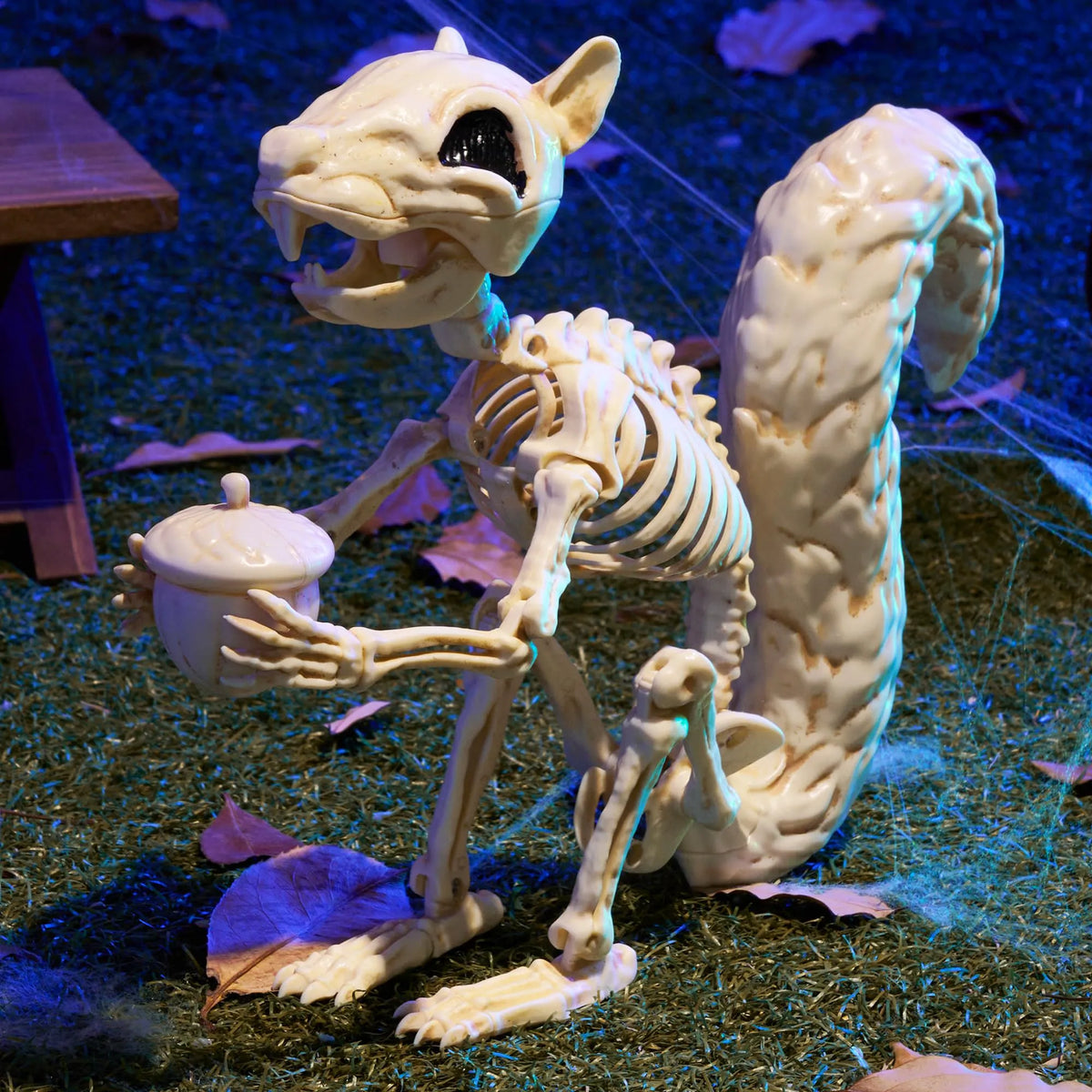 9.1-Inch Squirrel Skeleton Halloween Decoration