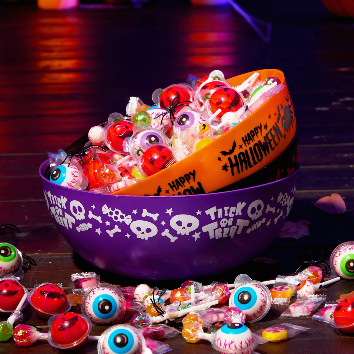 3 PCS Halloween Candy Bowls, 9.6" x 4.4" Trick or Treat Bowls