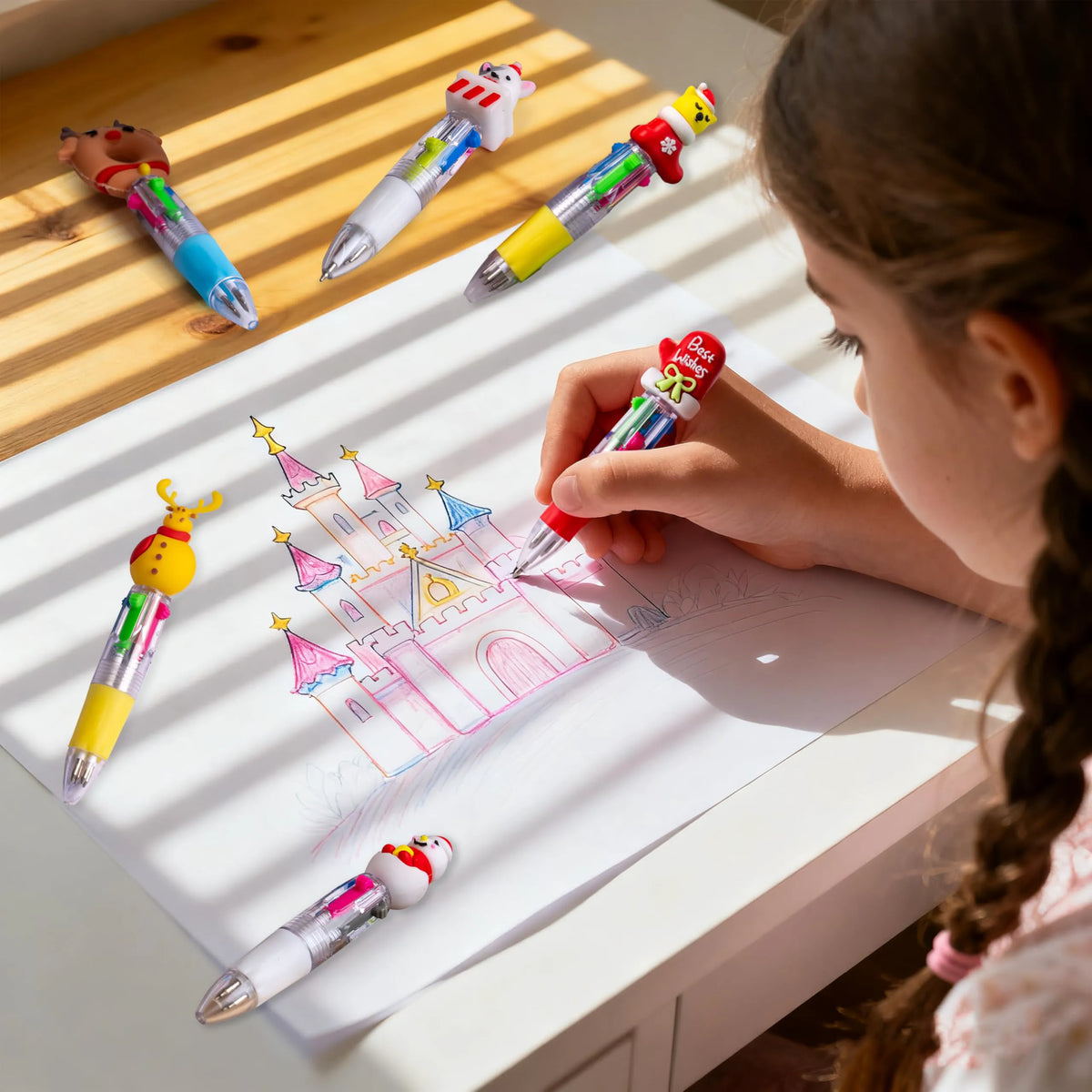 24 Pack Christmas Multicolor Pens for Kids