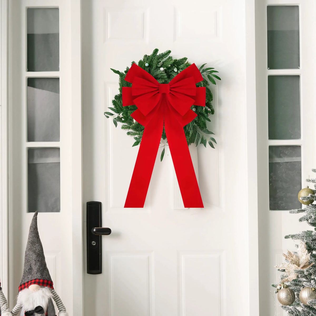 Extra Large Red Velvet Christmas Bow (35" x 18")