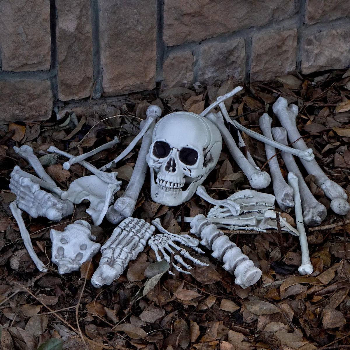 28-Piece Halloween Skeleton Bones & Skull Decoration Kit